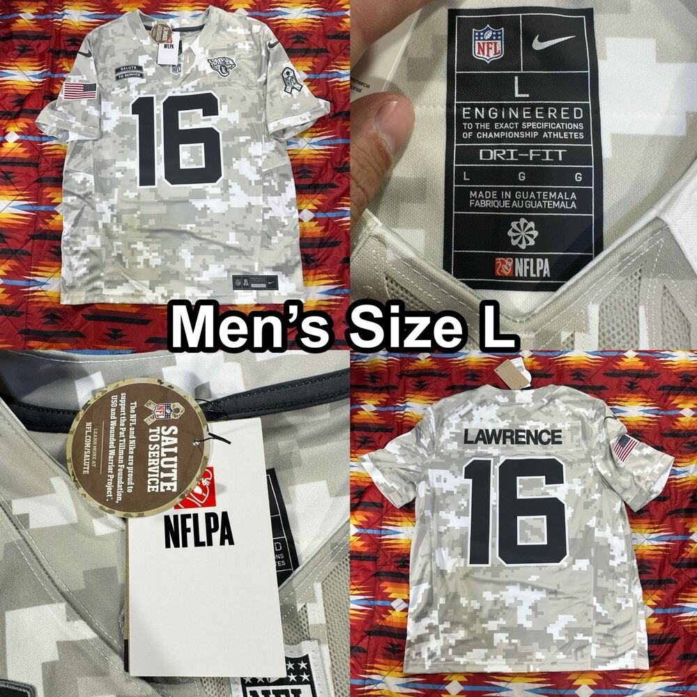 Nike Jacksonville Jaguars Trevor Lawrence Salute To Service Jersey Men’s Large